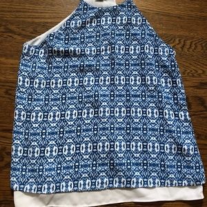 Blue Patterned Tank from Paper Crane
